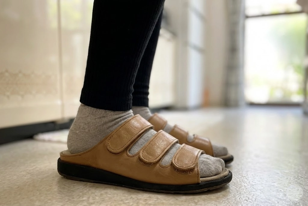 屋内用・脚長差補正ケアサンダル